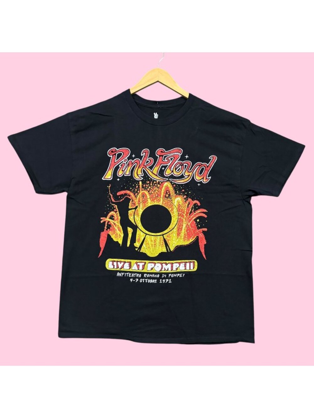 Pink Floyd Live at Pompeii 1971 Rock Band Tee L
